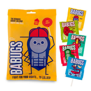 Babugs Reduced Sugar Flat Lollipop Assorted Flavours 8 Pcs/Packet