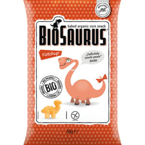Biosaurus Corn Snack With Ketchup 50gm