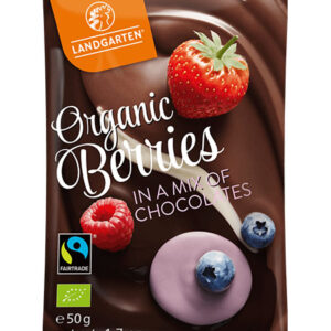 Landgarten Organic Berries In A Mix Of Chocolate 50gm