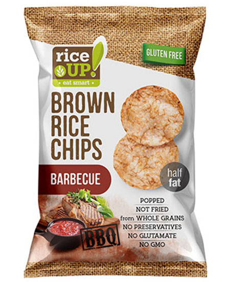 Rice Up Brown Rice Chips With Barbeque 60gm