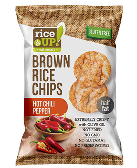 Rice Up Brown Rice Chips With Hot Chilli Pepper 25gm