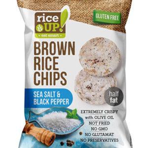 Rice Up Brown Rice Chips With Sea Salt & Black Pepper 25gm