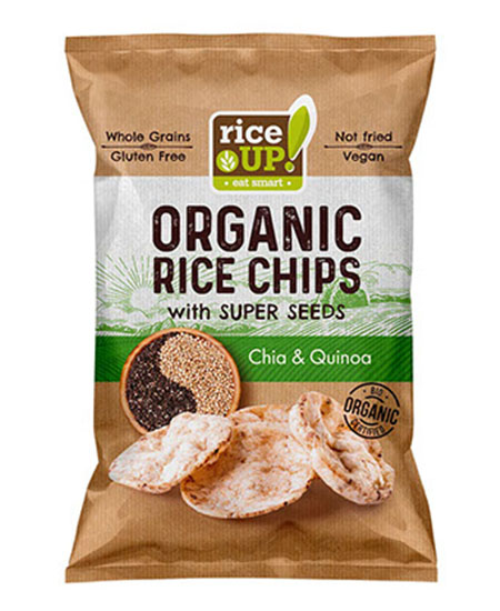 Rice Up Organic Rice Chips With Super Seeds Chia & Quinoa 25gm