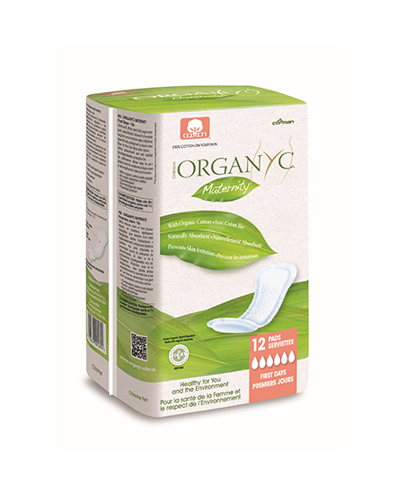 100% Organic Cotton Maternity Pads “First Days”-12 Pcs