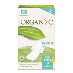 100% Organic Cotton Sanitary Pads Overnight Extra – 10 Pcs