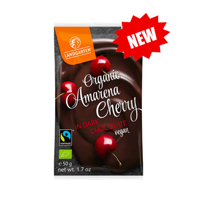 Landgarten Organic Cherry In Dark Chocolate 50gm