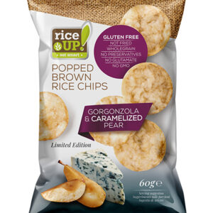 Rice Up Popped Brown Rice Chips with Gorgonzola & Caramelized Pear 60gm