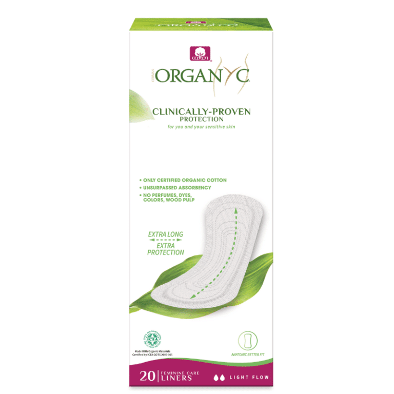 100% Organic Cotton Flat Panty Liners Maxi - 20 Pcs