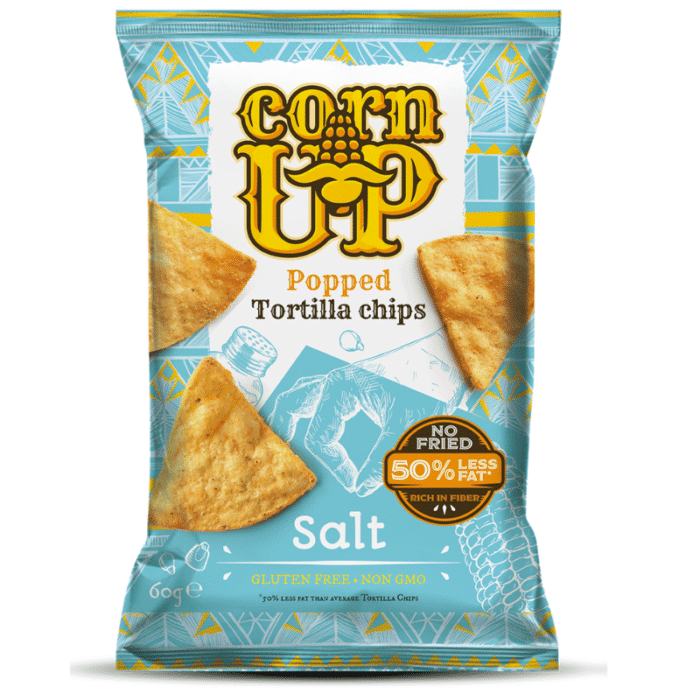 Corn Up Popped Tortilla Chips SALT 60 gm
