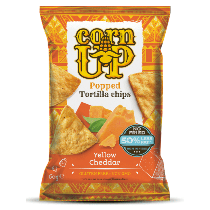 Corn Up Popped Tortilla Chips YELLOW CHEDDAR 60 gm