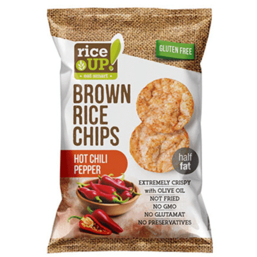 Rice Up Brown Rice Chips With Hot Chilli Pepper 60gm