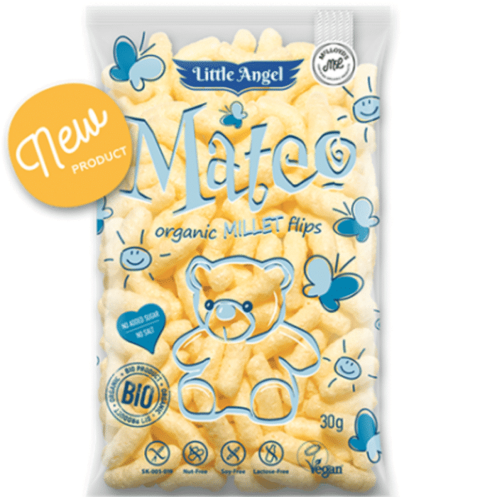 Little Angel Mateo Baked Organic Corn Snack With Millet 30gm