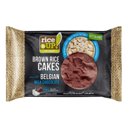 Rice Up Brown Rice Cakes With Belgian Milk Chocolate 30gm