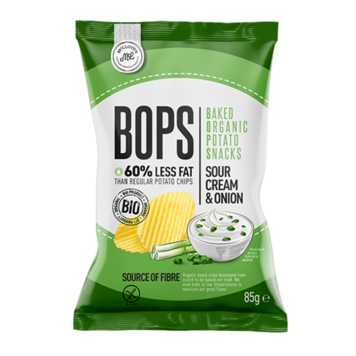 Bops - Baked Organic Potato Snack With Sour Cream & Onion 85gm