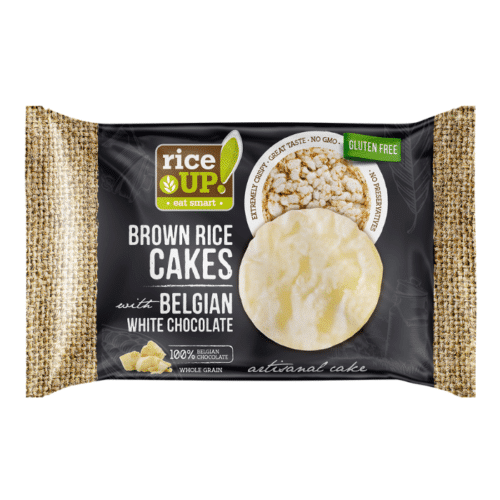 Rice Up Brown Rice Cakes With Belgian White Chocolate 30gm