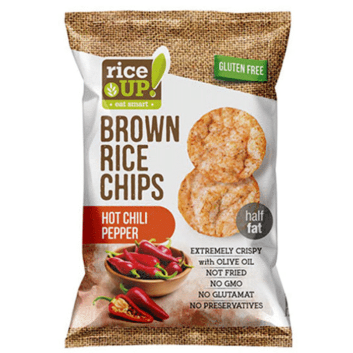 Rice Up Brown Rice Chips With Hot Chilli Pepper 25gm