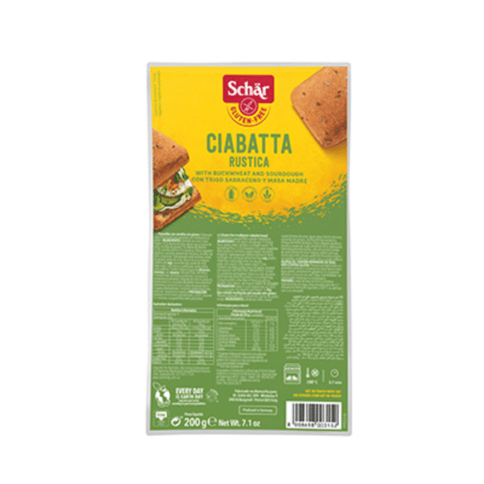 Schär Gluten Free Ciabatta Rustica 200gm